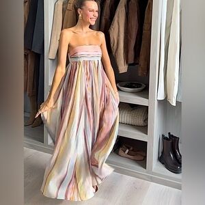 SOLD OUT H&M MULTICOLOR LONG BANDEAU DRESS